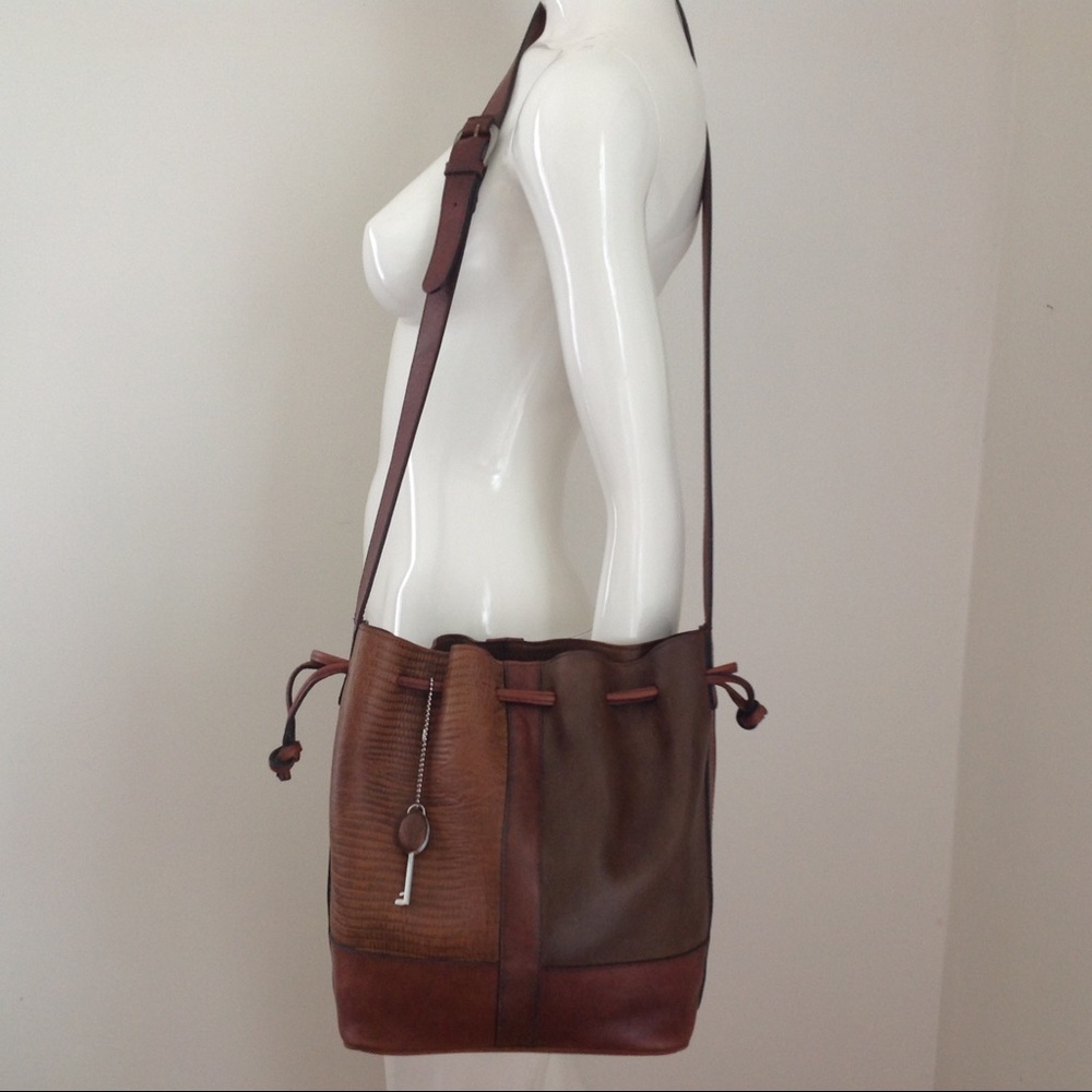 Fossil Vintage Drawstring Bucket Bag